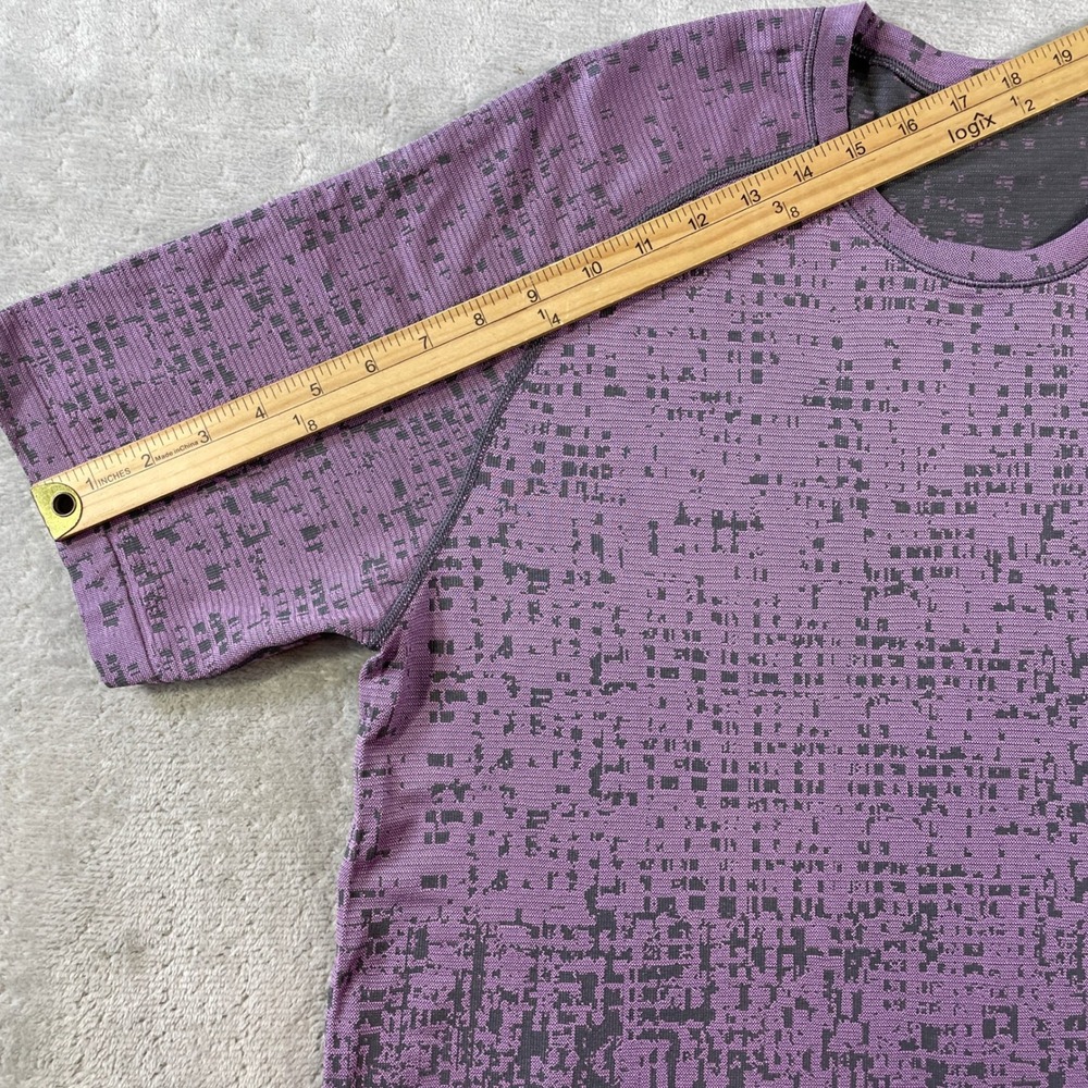 Lululemon Metal Vent Tech Shirt Mens XL Short Sleeve Purple Gray Glitch Ombre - Picture 8 of 10